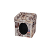 Catry Beige & Brown Cave Shaped Pet Bed (39X39X42Cm)