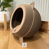 Catosphere - 3D Luxury Cat Bed & Scratcher (Natural Wood MDF)