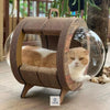 Kitty Space Capsule - Corrugated Cardboard, MDF & Acrylic Cat Scratcher
