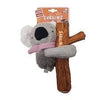 Gigwi Shaking Fun Brown & Gray Koala Plush Dog Squeaky Toy