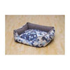 Catry Large Blue & Gray Printed Pet Bed 70Cm