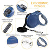 Fida Jfa Large Blue 5M Reflective Retractable Tape Leash For Dogs (Up To 50Kg) 1 Pcs