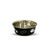Pado Large Black & Silver 1 L Pet Bowl